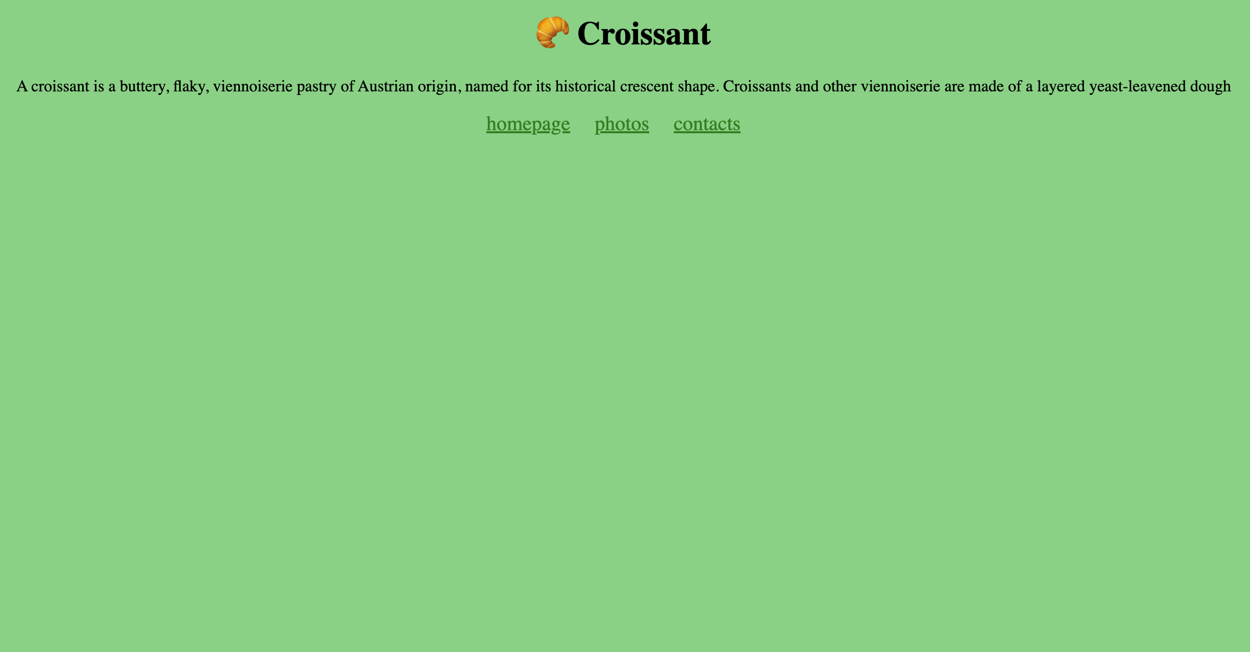 crossaint multiple page project